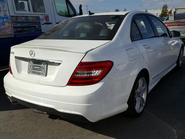 WDDGF4HB3ER309299 - 2014 MERCEDES-BENZ C 250 WHITE photo 4