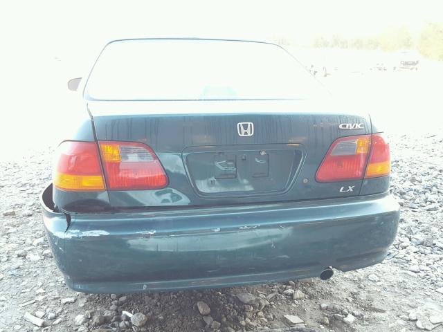 1HGEJ6670XL056394 - 1999 HONDA CIVIC LX GREEN photo 9