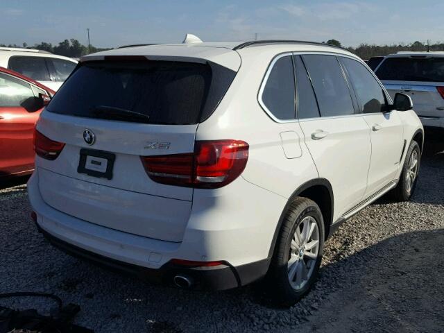 5UXKR0C5XF0P16286 - 2015 BMW X5 XDRIVE3 WHITE photo 4