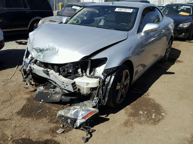 JTHFE2C26A2504576 - 2010 LEXUS IS 350 SILVER photo 2