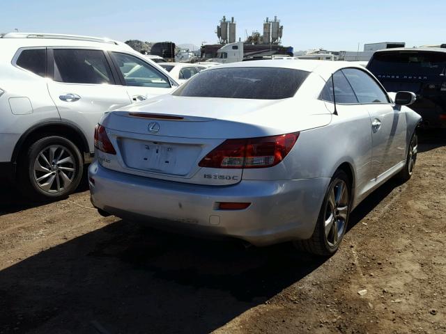 JTHFE2C26A2504576 - 2010 LEXUS IS 350 SILVER photo 4