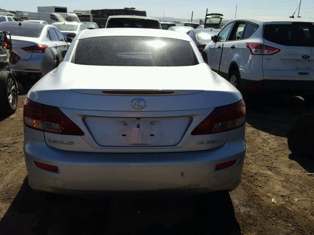 JTHFE2C26A2504576 - 2010 LEXUS IS 350 SILVER photo 9