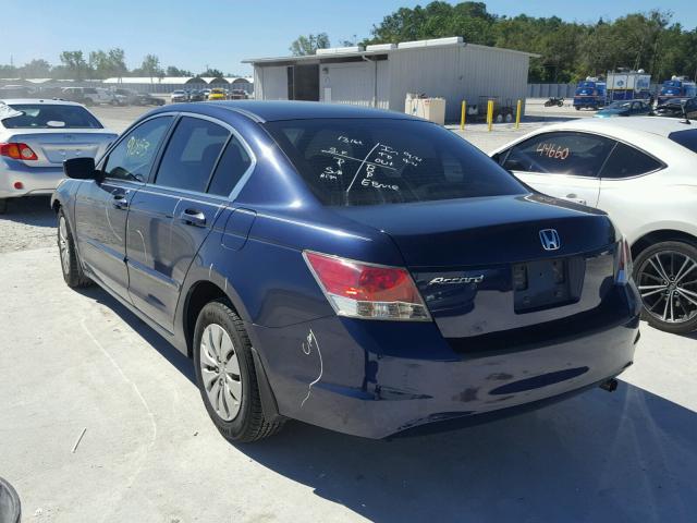 1HGCP26378A024597 - 2008 HONDA ACCORD BLUE photo 3