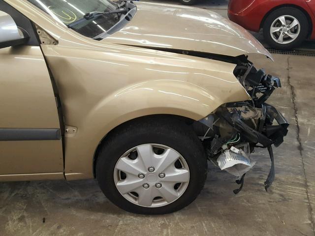 KNADE123X66077946 - 2006 KIA RIO BROWN photo 9