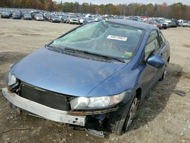 2HGFG12699H508779 - 2009 HONDA CIVIC LX BLUE photo 2