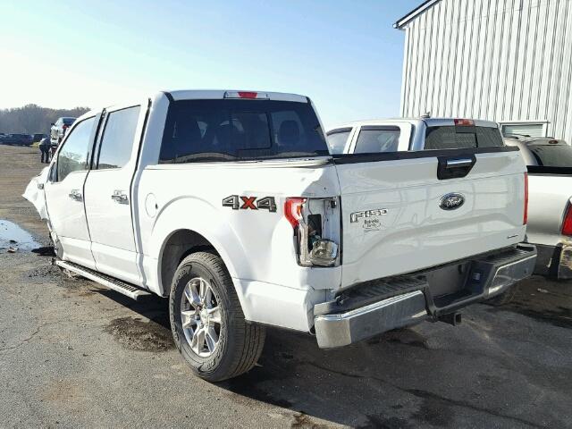 1FTEW1EF7GFB53084 - 2016 FORD F150 SUPER WHITE photo 3