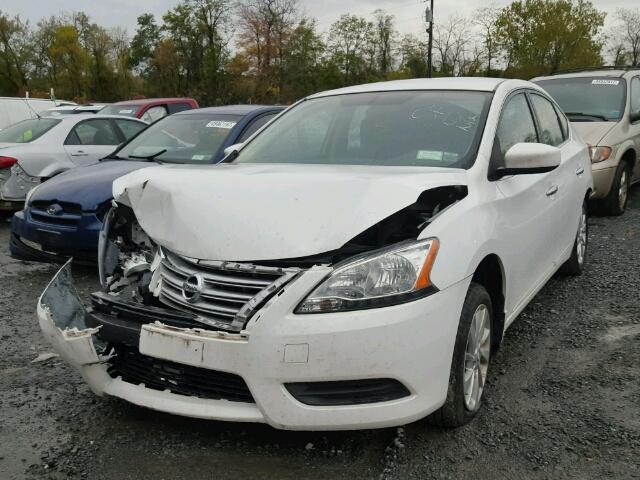 3N1AB7APXEY274874 - 2014 NISSAN SENTRA S WHITE photo 2