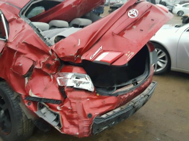 4T4BE46K99R119294 - 2009 TOYOTA CAMRY BASE RED photo 10