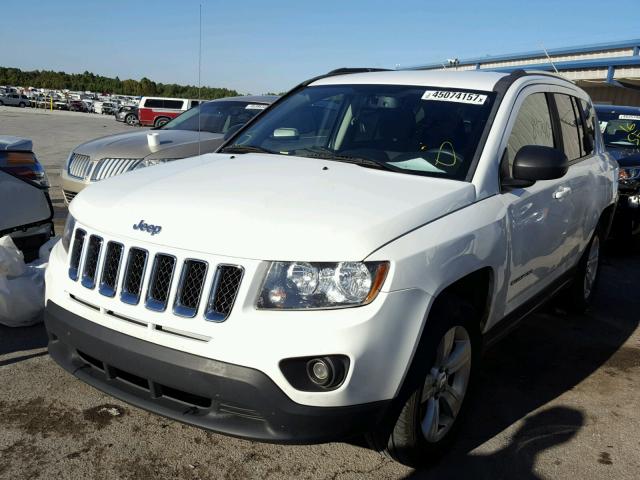 1C4NJDBB9ED623304 - 2014 JEEP COMPASS SP WHITE photo 2