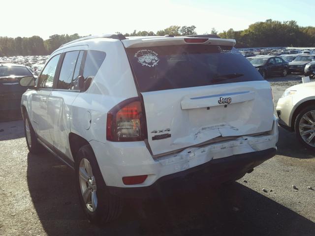 1C4NJDBB9ED623304 - 2014 JEEP COMPASS SP WHITE photo 3