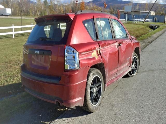 1J8FF47W78D504696 - 2008 JEEP COMPASS SP RED photo 4