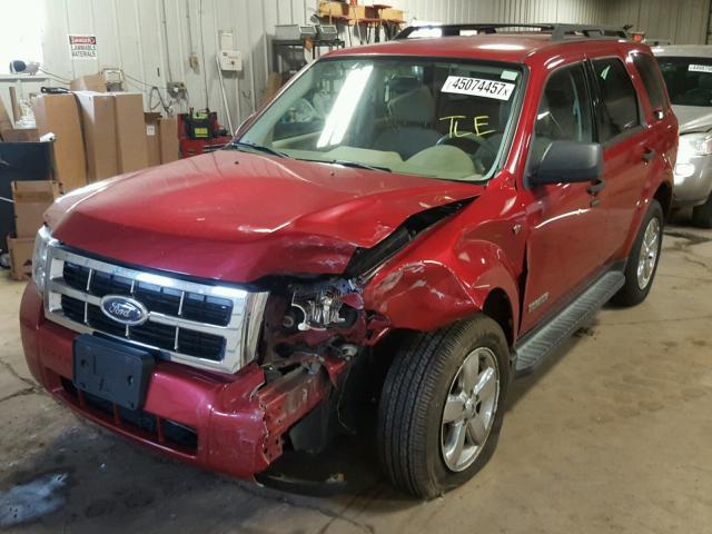 1FMCU93108KB52429 - 2008 FORD ESCAPE XLT RED photo 2