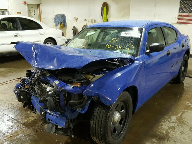 2B3CA4CTXAH256278 - 2010 DODGE CHARGER BLUE photo 2