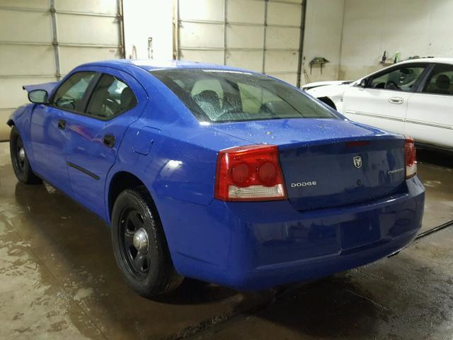 2B3CA4CTXAH256278 - 2010 DODGE CHARGER BLUE photo 3