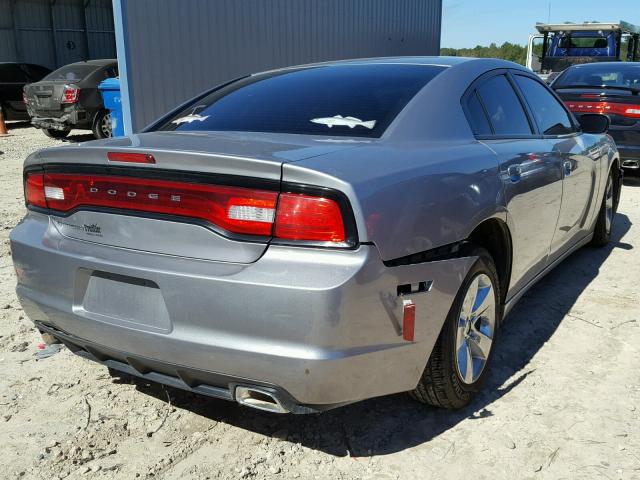 2C3CDXBG7EH315017 - 2014 DODGE CHARGER SILVER photo 4