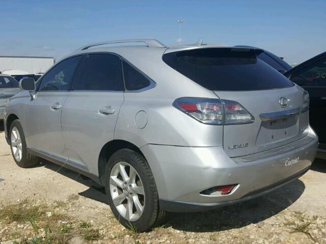 2T2ZK1BA9AC032607 - 2010 LEXUS RX SILVER photo 3