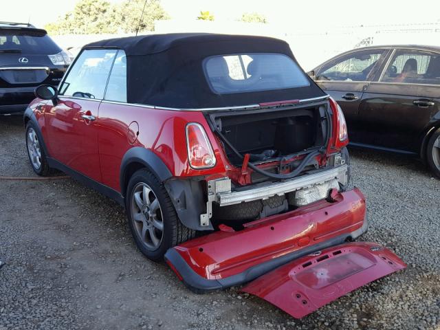 WMWRF33578TF68433 - 2008 MINI COOPER RED photo 3