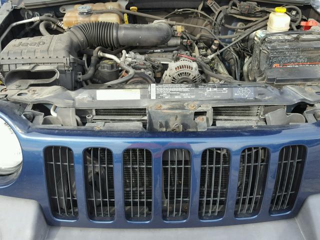 1J4GL48K74W283867 - 2004 JEEP LIBERTY SP BLUE photo 7