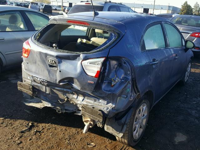 KNADM5A34G6625663 - 2016 KIA RIO LX BLUE photo 4