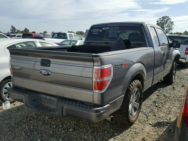 1FTEX1C81AFB81570 - 2010 FORD F150 SUPER GRAY photo 4