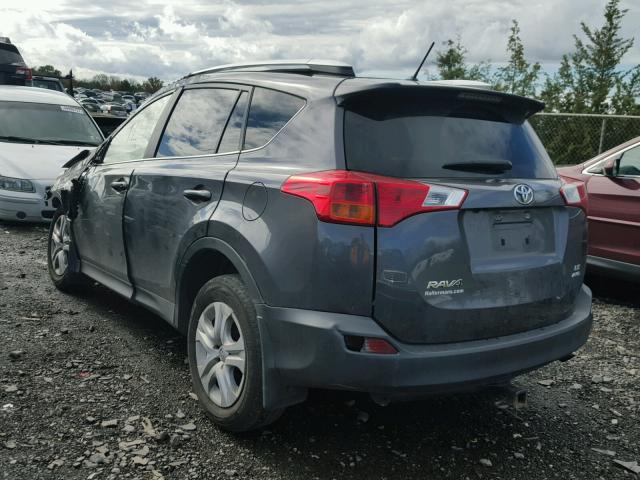 JTMBFREV7ED065198 - 2014 TOYOTA RAV4 LE GRAY photo 3