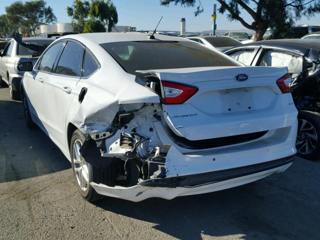 3FA6P0H78DR144222 - 2013 FORD FUSION SE WHITE photo 3