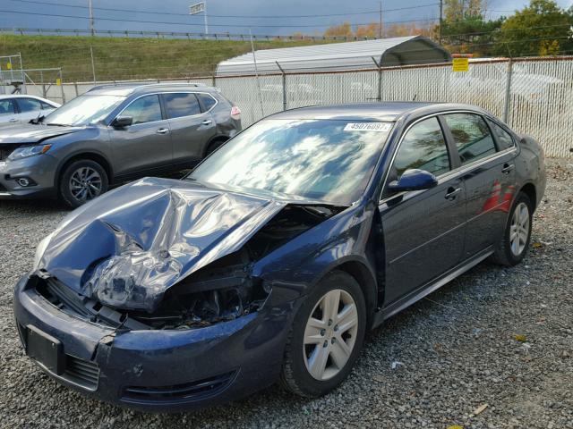 2G1WA5EK3A1195878 - 2010 CHEVROLET IMPALA LS BLUE photo 2