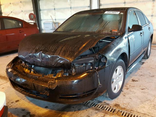 2G1WF5EK2B1242157 - 2011 CHEVROLET IMPALA LS BLACK photo 2
