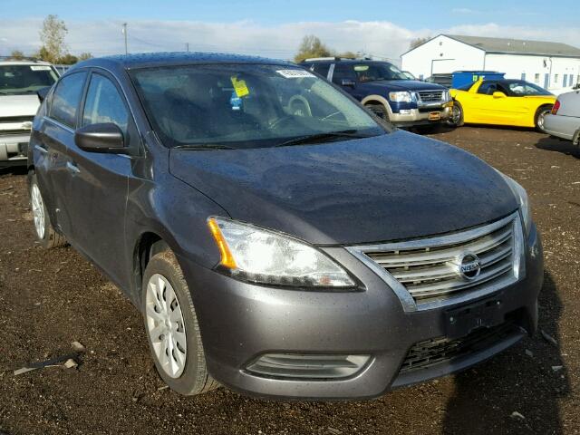 3N1AB7AP1EY334475 - 2014 NISSAN SENTRA S GRAY photo 1