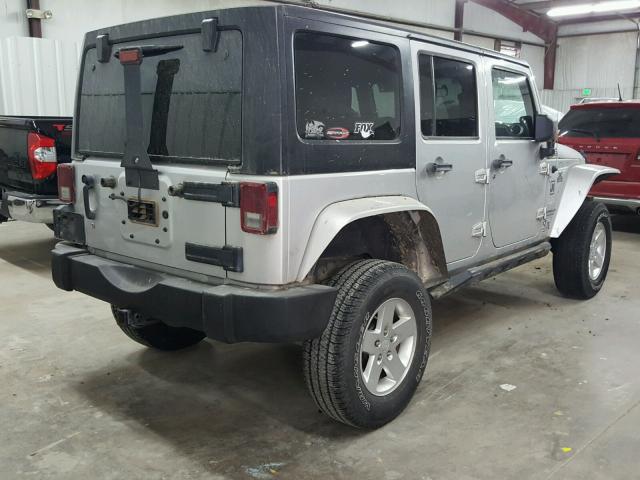 1J4BA5H17BL520708 - 2011 JEEP WRANGLER U SILVER photo 4