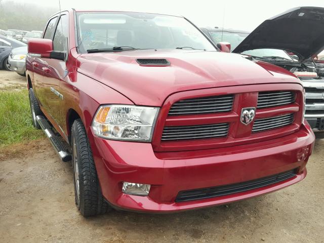 1C6RD6MT6CS268618 - 2012 DODGE RAM 1500 BURGUNDY photo 1