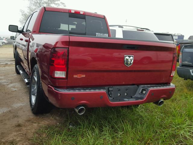 1C6RD6MT6CS268618 - 2012 DODGE RAM 1500 BURGUNDY photo 3