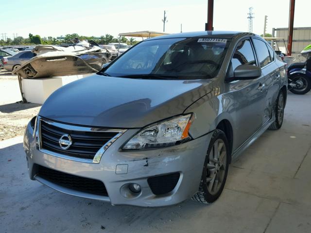 3N1AB7AP1EY325940 - 2014 NISSAN SENTRA GRAY photo 2