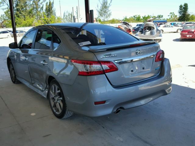 3N1AB7AP1EY325940 - 2014 NISSAN SENTRA GRAY photo 3