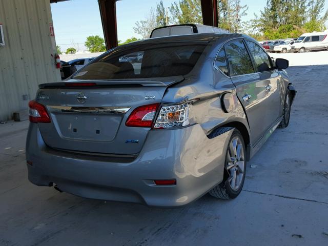 3N1AB7AP1EY325940 - 2014 NISSAN SENTRA GRAY photo 4