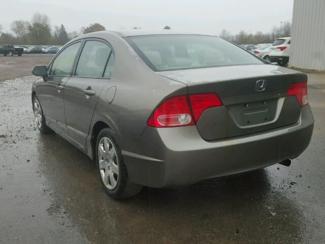 2HGFA16516H517779 - 2006 HONDA CIVIC LX GRAY photo 3