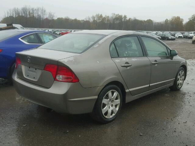 2HGFA16516H517779 - 2006 HONDA CIVIC LX GRAY photo 4