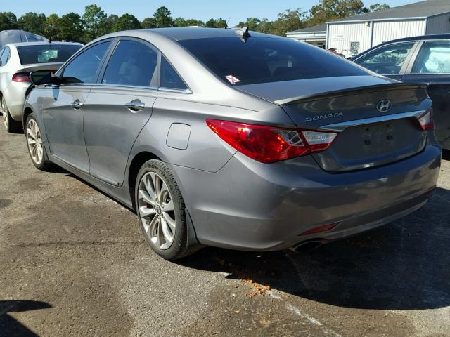 5NPEC4AC8DH536037 - 2013 HYUNDAI SONATA SE GRAY photo 3