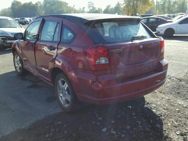 1B3HB48C47D148627 - 2007 DODGE CALIBER SX RED photo 3