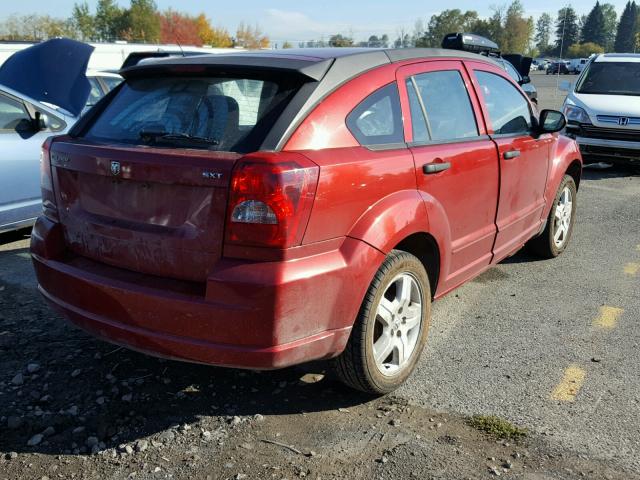 1B3HB48C47D148627 - 2007 DODGE CALIBER SX RED photo 4