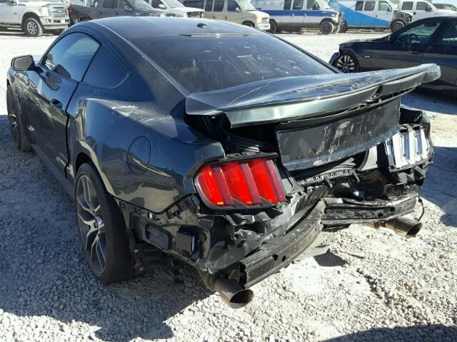 1FA6P8TH4F5342056 - 2015 FORD MUSTANG GRAY photo 3