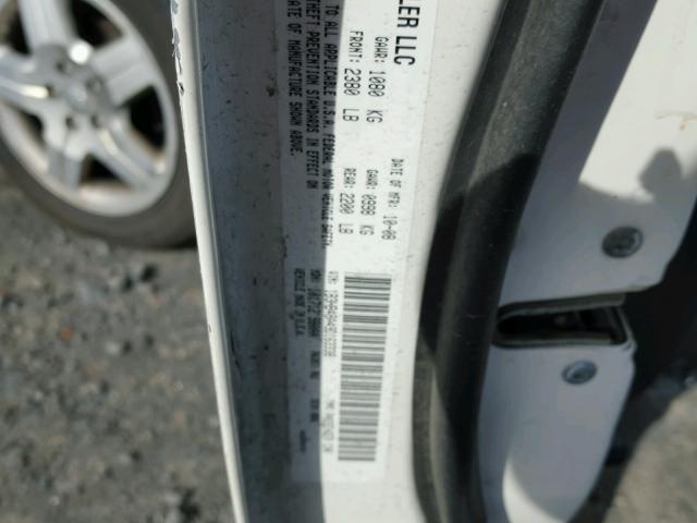 1B3HB48A49D163338 - 2009 DODGE CALIBER SX WHITE photo 10