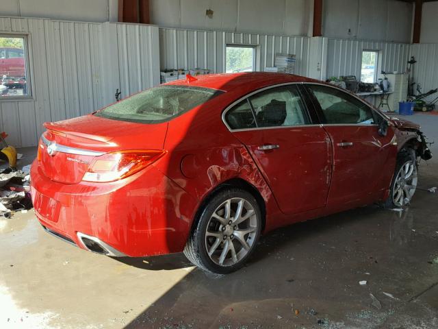 2G4GV5GV1D9249588 - 2013 BUICK REGAL GS Rouge photo 4