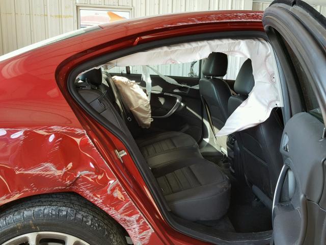 2G4GV5GV1D9249588 - 2013 BUICK REGAL GS Rouge photo 6