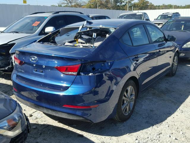 5NPD84LF9HH033255 - 2017 HYUNDAI ELANTRA SE BLUE photo 4