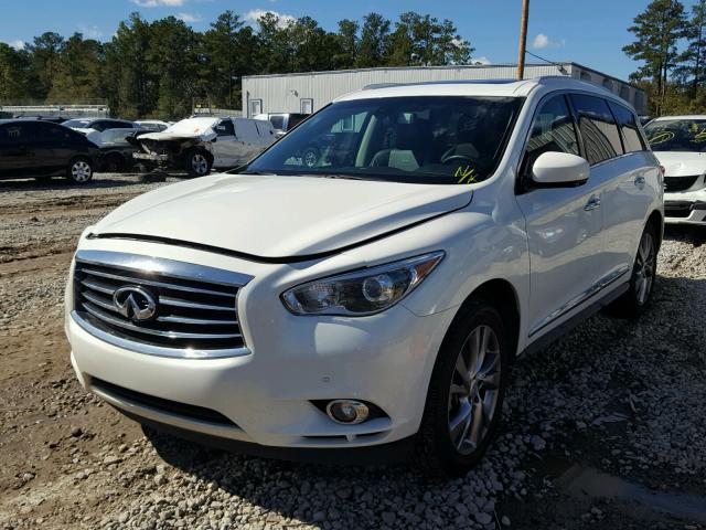 5N1AL0MN8DC333144 - 2013 INFINITI JX35 BASE WHITE photo 2