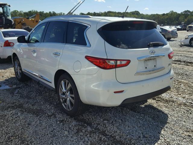 5N1AL0MN8DC333144 - 2013 INFINITI JX35 BASE WHITE photo 3