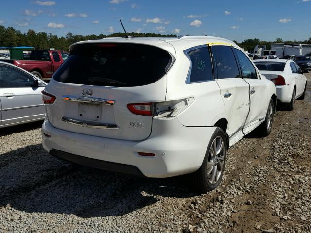 5N1AL0MN8DC333144 - 2013 INFINITI JX35 BASE WHITE photo 4