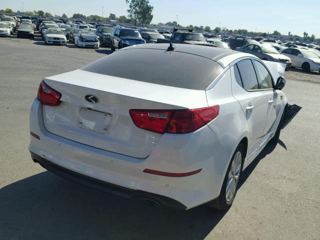 5XXGN4A71FG395378 - 2015 KIA OPTIMA EX WHITE photo 4