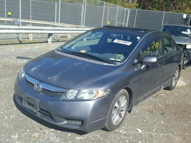 2HGFA1F95AH502309 - 2010 HONDA CIVIC EXL GRAY photo 2